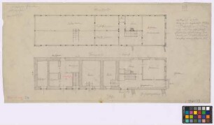 Gleisberg ([Amtshauptmannschaft] Döbeln): Mehnert. Altsitzerhaus (Grundriss des Erdgeschosses, Grundriss des Obergeschosses)