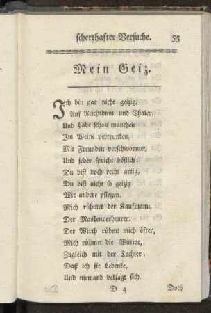 Mein Geiz