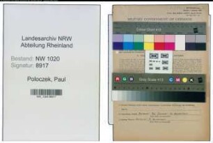 Entnazifizierung Paul Poloczek , geb. 25.12.1900 (Lehrer)