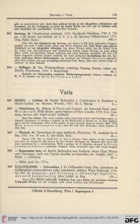 Varia (Nr.885-896)