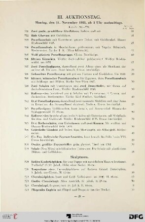 III. Auktionstag (Nr. 501-750)