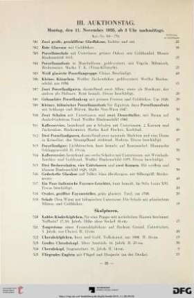 III. Auktionstag (Nr. 501-750)