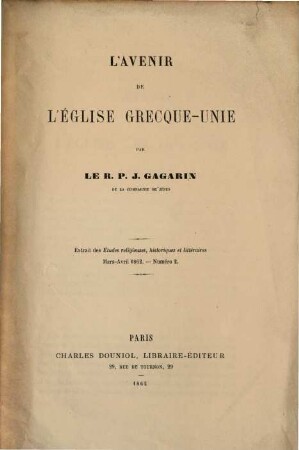 L'avenir de l'église Grecque-Unie
