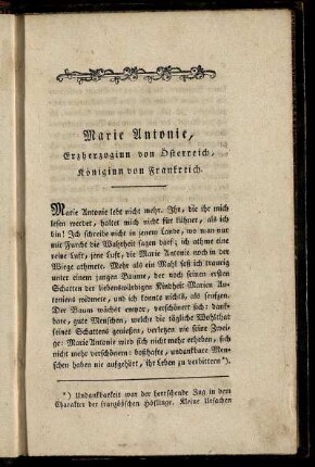 Marie Antonie, Erzherzoginn von Österreich, Königinn von Frankreich.