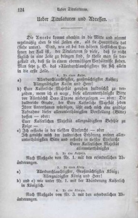 Ueber titulaturen und Adressen.