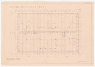 Haus Jansen, Berlin-Grunewald: Grundriss der Balkenlage DG 1:50 (von Inv.Nr. 22019)