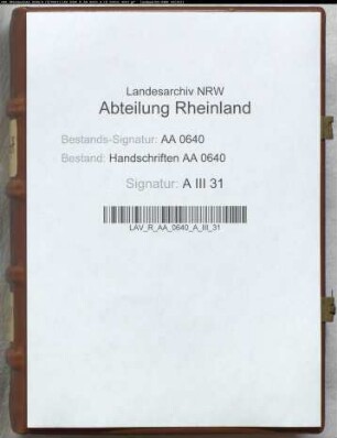 Kleve: Siebtes Geschäftsregister Herzog Johanns II. von Kleve und seines Sohnes Johann (Bd. XXV)
