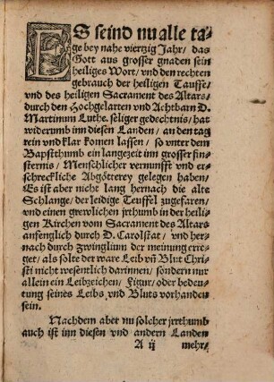 Wider den irrthumb der newen Zwinglianer