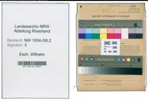 Entnazifizierung Wilhelm Esch , geb. 13.06.1901 (Geschaeftsfuehrer)