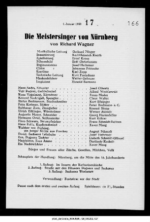 Die Meistersinger von Nürnberg