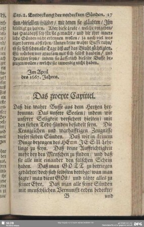 Das zweyte Capittel