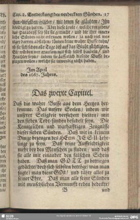 Das zweyte Capittel