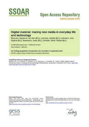 Digital material: tracing new media in everyday life and technology