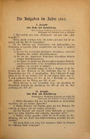Die Prüfungs-Aufgaben für den bayerischen Finanzdienst : 1875 - 1889, I