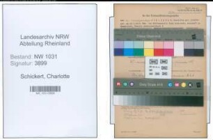 Entnazifizierung Charlotte Schickert , geb. 18.03.1913 ()