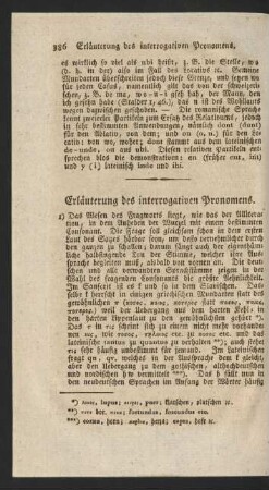 Erläuterung des interrogativen Pronomens.