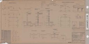 Maschinenhalle mit Kantholzbinder, Holzstütze und Ziegelbedachung, Typ KB/HS/Z 12,50/130/25° (Fundament / Plan 3)