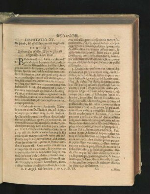 Disputatio XV. De poenis, & effectibus peccati originalis.