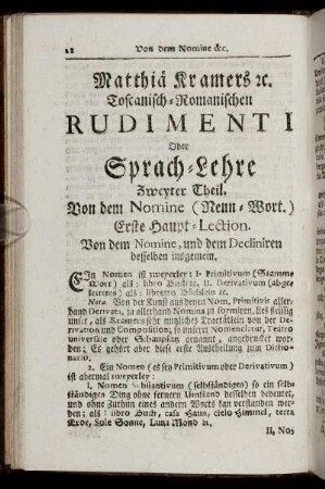 Zweyter Theil. Von dem Nomine (Nenn-Wort.)