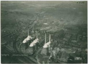 Elektrochemischen Werke Bitterfeld (IG Farben AG), Bitterfeld Kraftwerk Süd der IG Farbenindustrie AG: Luftansicht, Gesamtansicht