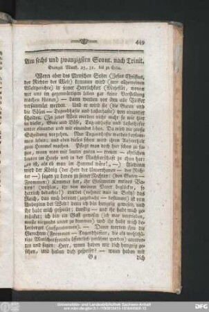 Am sechs und zwanzigsten Sonnt. nach Trinitat.
