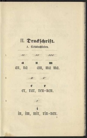 II. Druckschrift