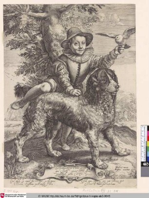 [Porträt des Frederik de Vries, Sohn des Malers Dirck de Vries; Frederik de Vries; Portret van Frederik de Vries; Goltzius Hund]
