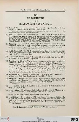 IV. Geschichte und Hilfswissenschaften (Nr. 582-850)