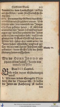 Das XCI.-C. Capitel