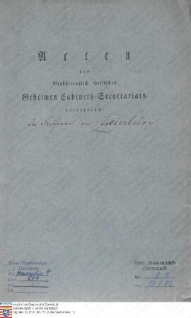 Zwierlein, Hans Karl Freiherr v., Jurist und Kunstsammler in Wetzlar