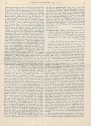 390-391 [Rezension] Menzies, Allan (Ed.), Ante-Nicene Christian Library. Additional volume, containing early christian works discovered since the completion of the series, and selections from the commentaries of Origen