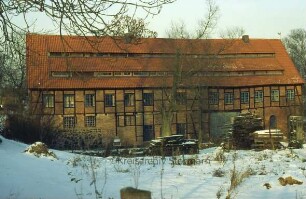 Drahtmühle: Frontseite(Süden) im Winter