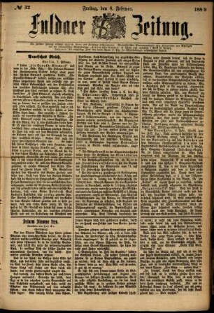 Ausgabe vom Freitag, den 08. Februar 1889.