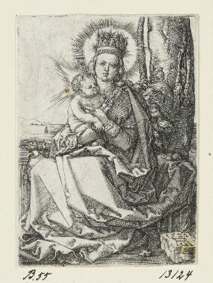 Maria mit Kind am Fuße eines Baumes