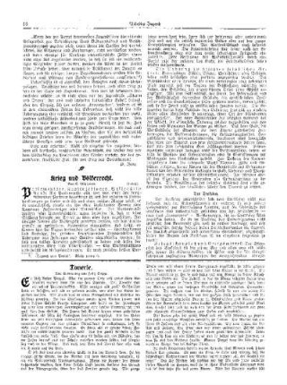 Krieg und Völkerrecht : (Schluß)