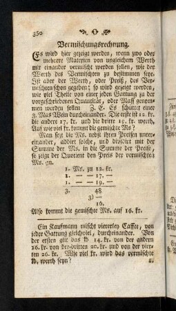 350-401, Vermischungsrechnung. Zinßrechnung. Zinß auf Zinß zu berechnen.