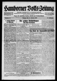 Hamborner Volks-Zeitung. 1911-1929