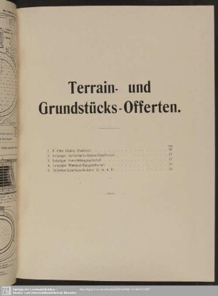 Terrain- und Grundstücks-Offerten