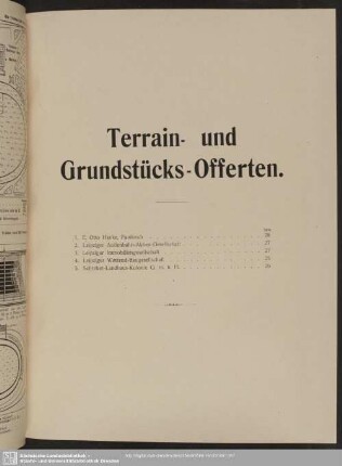 Terrain- und Grundstücks-Offerten