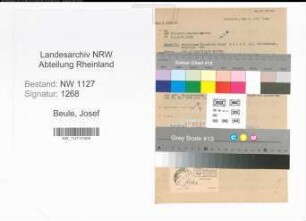 Entnazifizierung Josef Beule , geb. 00.00.0000 (Regierungsinspektor)