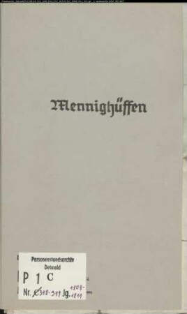 Belegakten zum Heiratsregister der ev. Gemeinde Mennighüffen, Kreis Herford (1808-1811)