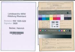 Entnazifizierung Heinrich Becker , geb. 04.10.1895 (Bahnsekretaer)