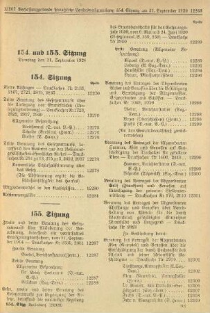 154. und 155. Sitzung. Dienstag den 21. September 1920