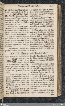 XXVIII. Creutz- und Trost-Lieder