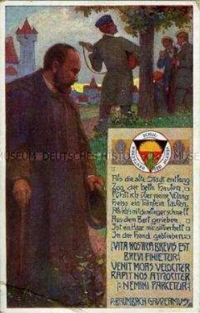 Postkarte des Deutschen Schulvereins Nr.239, mit Gedichtillustration und Versen