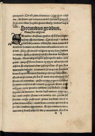 Secundus gradus. Senex sine religione