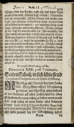 Evangel. Matth. 18, 23. ad fin. Dominica XXII. post Trinitatis.