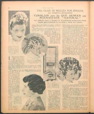 Consejos para las que deseen una permanente "Natural" : Una clase de belleza por semana