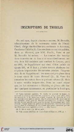 Sér. 3: Inscriptions de Thibilis