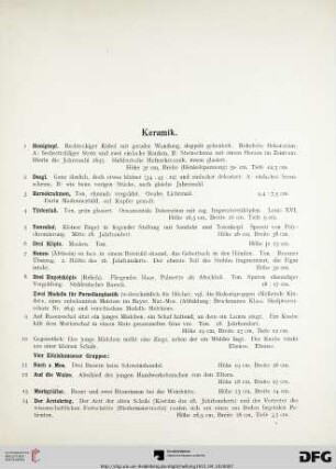Keramik (Nr. 1-104)